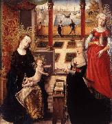unknow artist Madonna with Donor and St Mary Magdalene painting